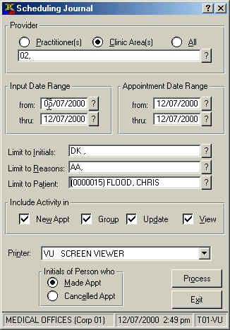 Scheduling Journal Selector